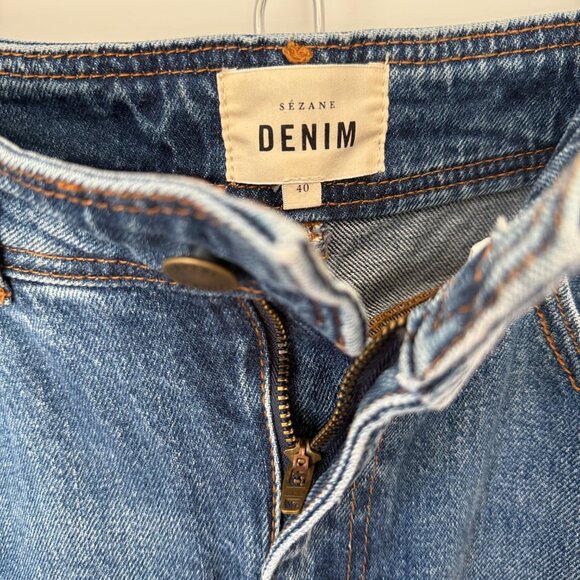 Sezane Le Crop Denim Blue - Size 8 - Picture 7 of 10
